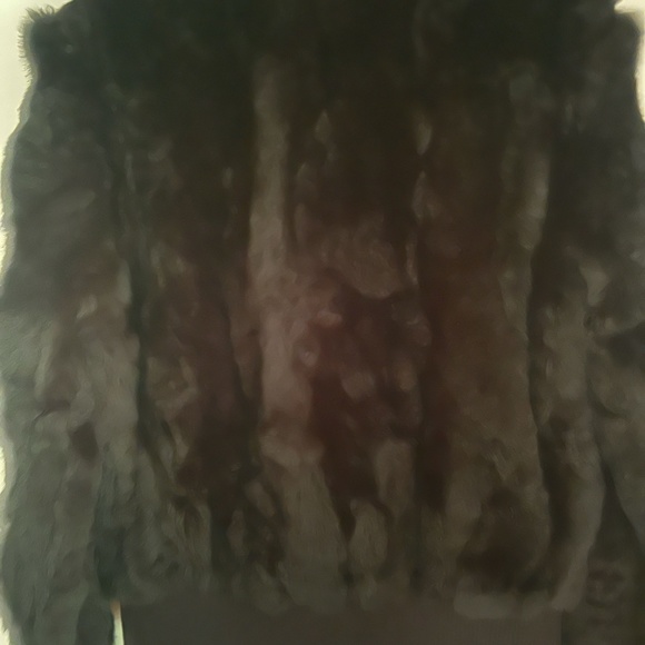 Black rabbit fur short coat - Picture 8 of 10